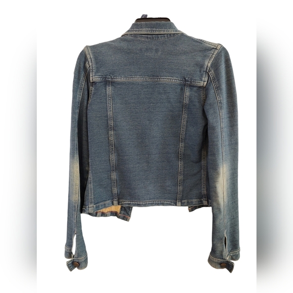 Vintage Abercrombie Denim Fitted Stretch Jacket XL ** Fits like a Small - Picture 2 of 3